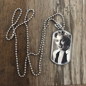 Kate Mesta Marilyn dog tag necklace